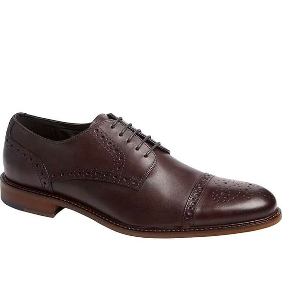 Joseph Abboud NWB Sz9.5 Burgundy/Cherry Leather Owings Cap Toe Lace Up Oxfords D main image 9